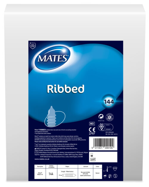 Clinic Pack (Mates Ribbed) Condom X 144
